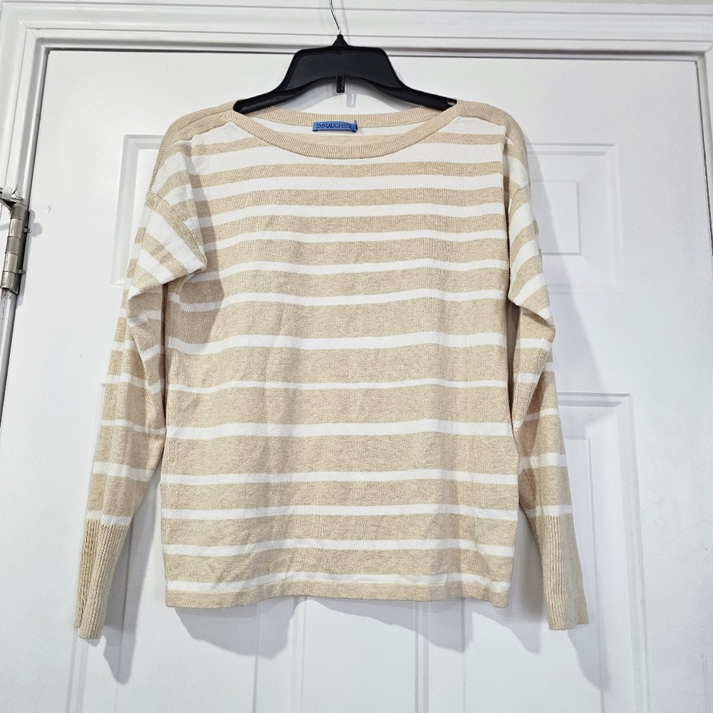 J Mclaughlin Pullover Striped Sweater Size Small